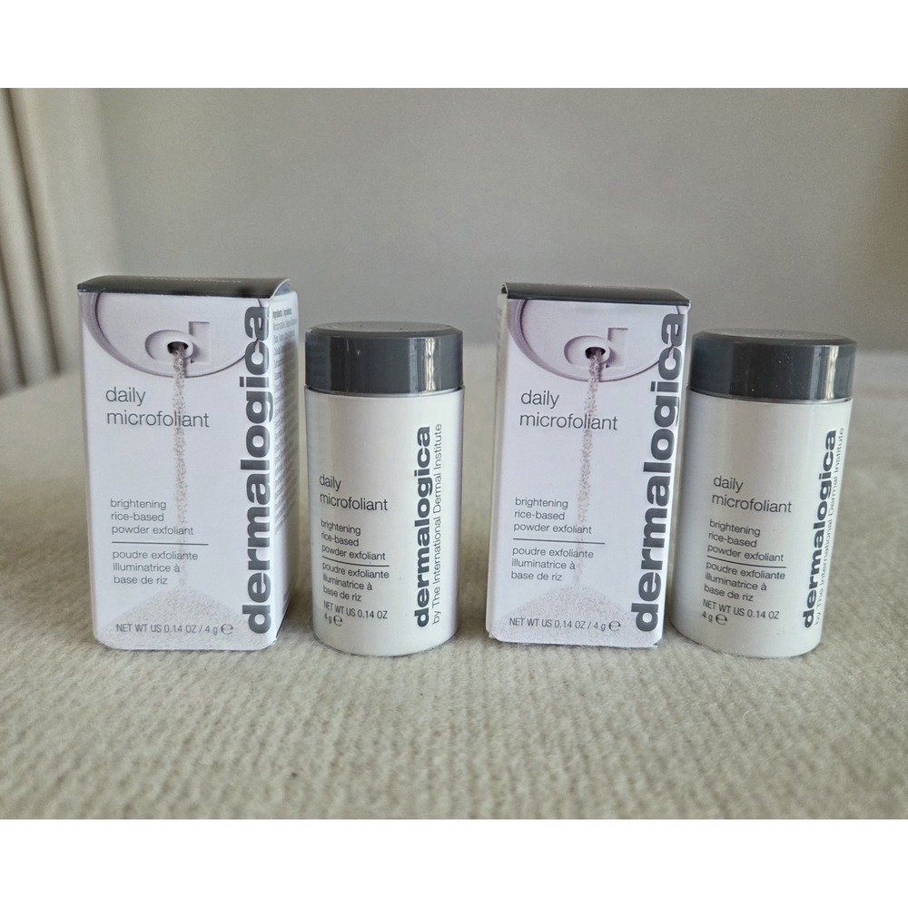 Dermalogica Daily Microfoliant Brightening Powder .14 oz 4 g Travel Size NEW X2